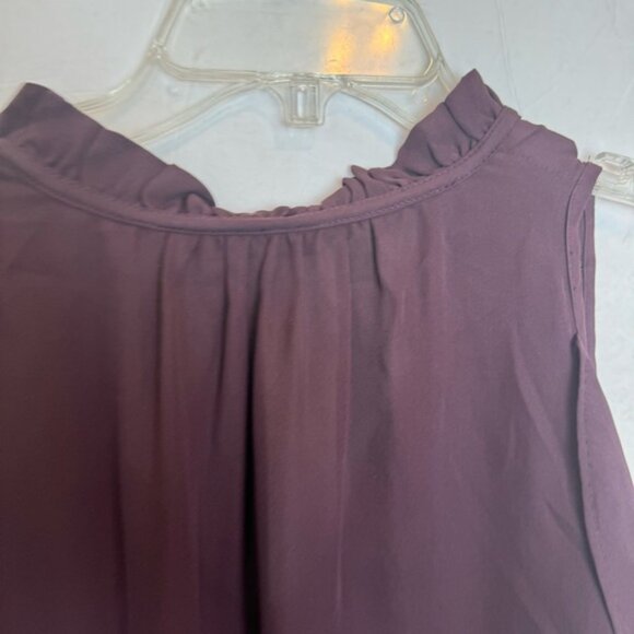 Parker Marjorie Silk Ruffles Boho Balloon Sleeves Shoulder Blouse Top V Neck S - Picture 8 of 16